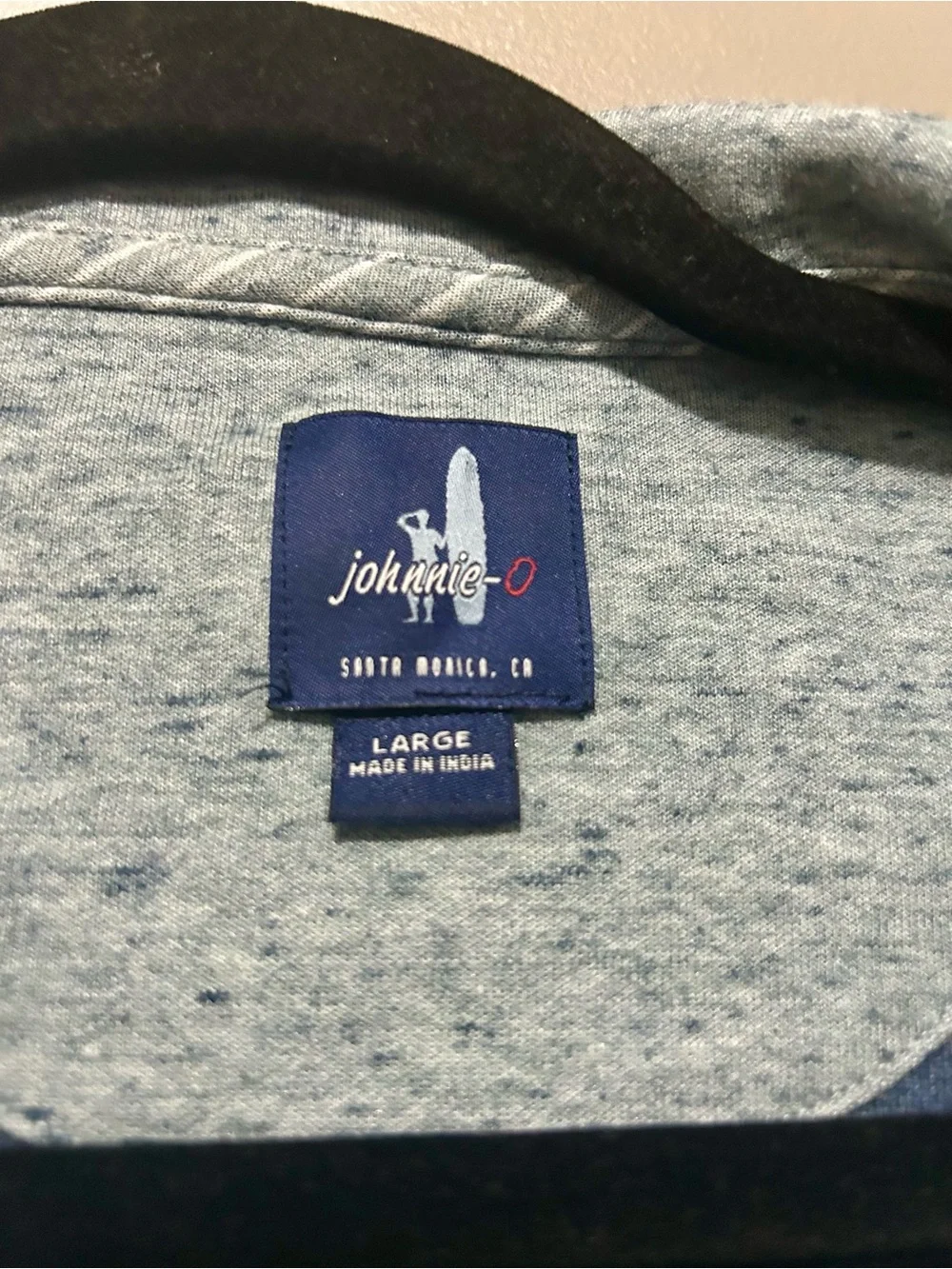 johnnie-O Heather Gray Striped Quarter-Zip Pullover